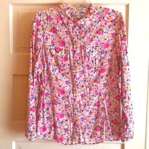 Old Navy Floral Button-down Blouse